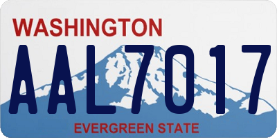 WA license plate AAL7017