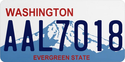 WA license plate AAL7018