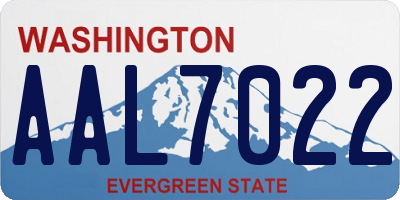 WA license plate AAL7022