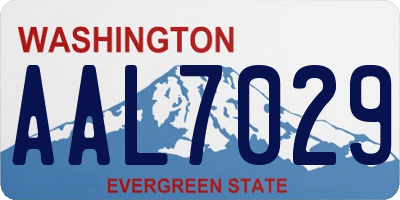 WA license plate AAL7029