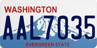WA license plate AAL7035