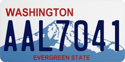 WA license plate AAL7041