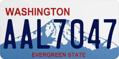 WA license plate AAL7047