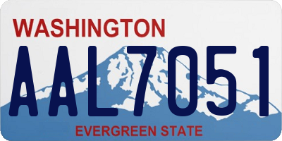WA license plate AAL7051