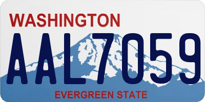 WA license plate AAL7059