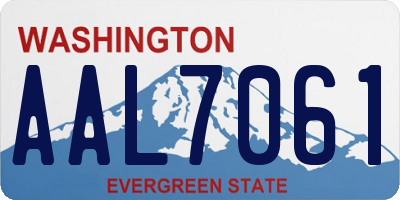 WA license plate AAL7061