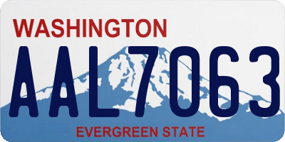 WA license plate AAL7063