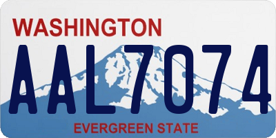 WA license plate AAL7074