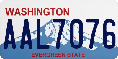 WA license plate AAL7076