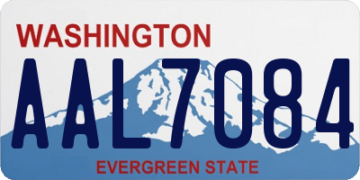 WA license plate AAL7084