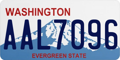 WA license plate AAL7096