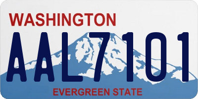 WA license plate AAL7101