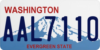 WA license plate AAL7110