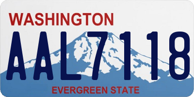 WA license plate AAL7118