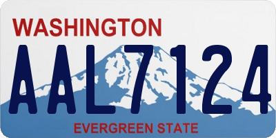 WA license plate AAL7124