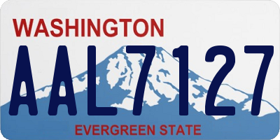 WA license plate AAL7127