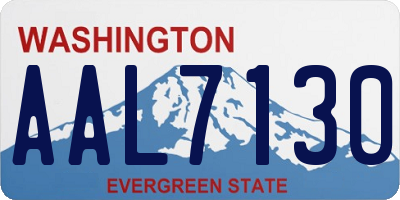 WA license plate AAL7130