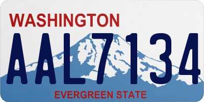 WA license plate AAL7134