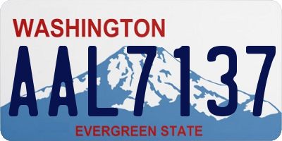 WA license plate AAL7137