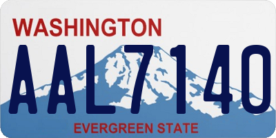 WA license plate AAL7140