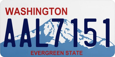 WA license plate AAL7151