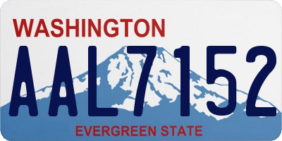 WA license plate AAL7152