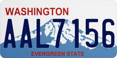 WA license plate AAL7156