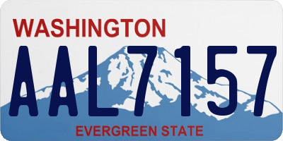 WA license plate AAL7157