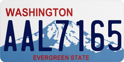 WA license plate AAL7165