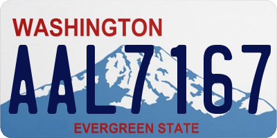 WA license plate AAL7167