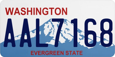 WA license plate AAL7168