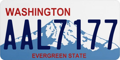 WA license plate AAL7177