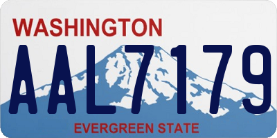 WA license plate AAL7179