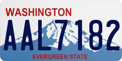 WA license plate AAL7182