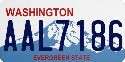 WA license plate AAL7186