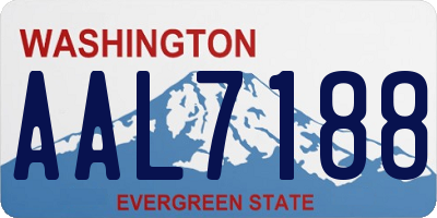 WA license plate AAL7188