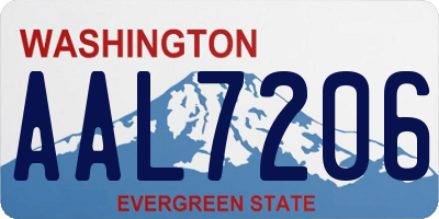 WA license plate AAL7206
