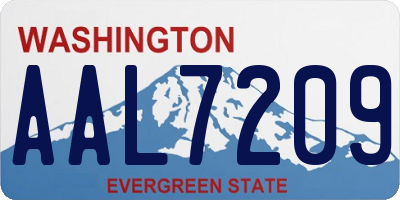 WA license plate AAL7209