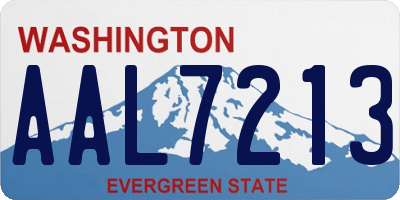 WA license plate AAL7213