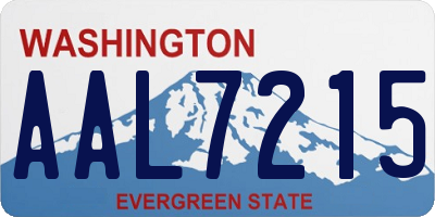 WA license plate AAL7215