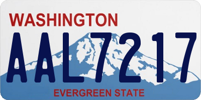 WA license plate AAL7217