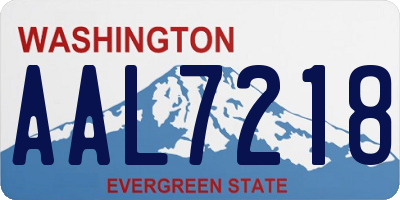 WA license plate AAL7218