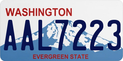WA license plate AAL7223