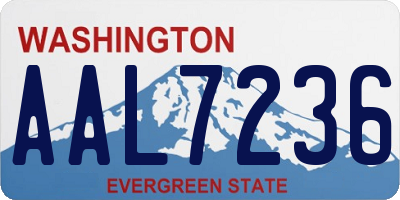 WA license plate AAL7236