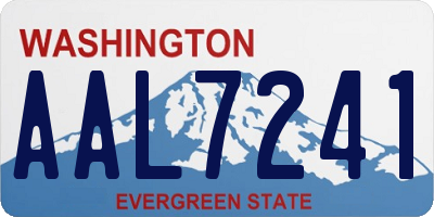 WA license plate AAL7241
