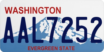 WA license plate AAL7252