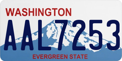 WA license plate AAL7253
