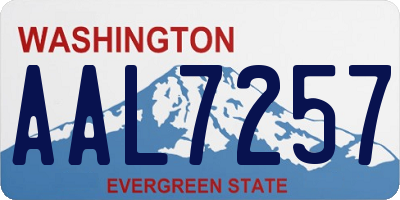 WA license plate AAL7257