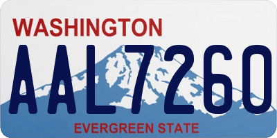 WA license plate AAL7260