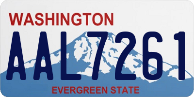 WA license plate AAL7261